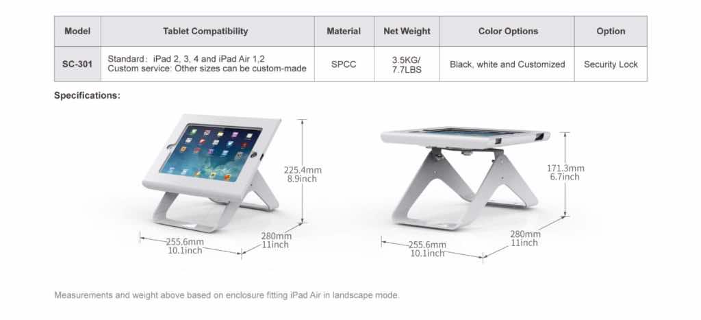 Giá đỡ iPad Pro | Chân đế iPad | Giá đỡ máy tính bảng - SmartRetail