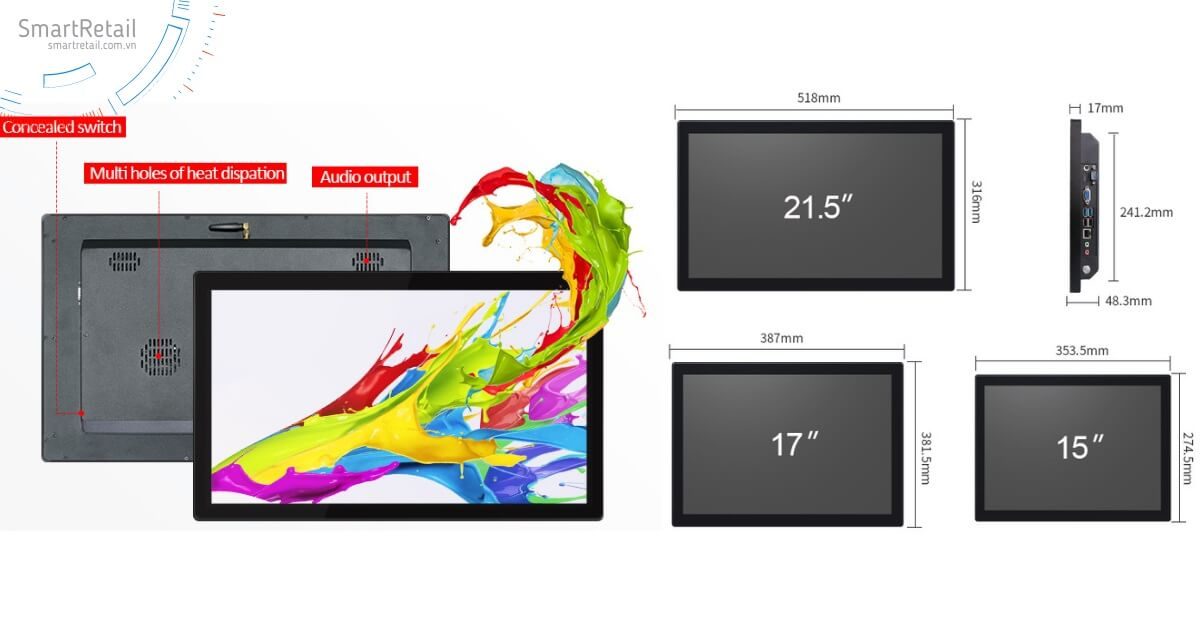 Màn hình cảm ứng chân quỳ 17 inch | Màn hình LCD cảm ứng chân quỳ 17 inch | Màn hình cảm ứng 17 inch - SmartRetail Màn hình cảm ứng chân quỳ | Màn hình LCD cảm ứng chân quỳ | Màn hình quảng cáo chân quỳ - SmartRetail