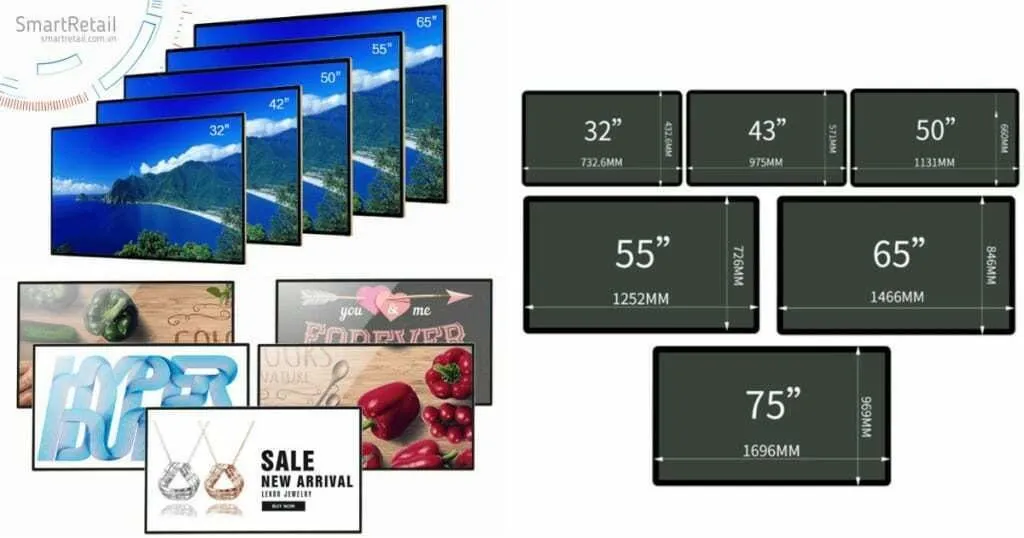 Màn hình quảng cáo treo tường | Màn hình Digital Signage treo tường | Màn hình LCD treo tường - SmartRetail