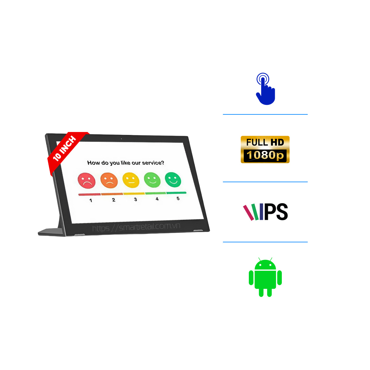 Thiết bị Touch Survey | Giải pháp thu thập ý kiến phản hồi khách hàng - SmartRetail-0935888489