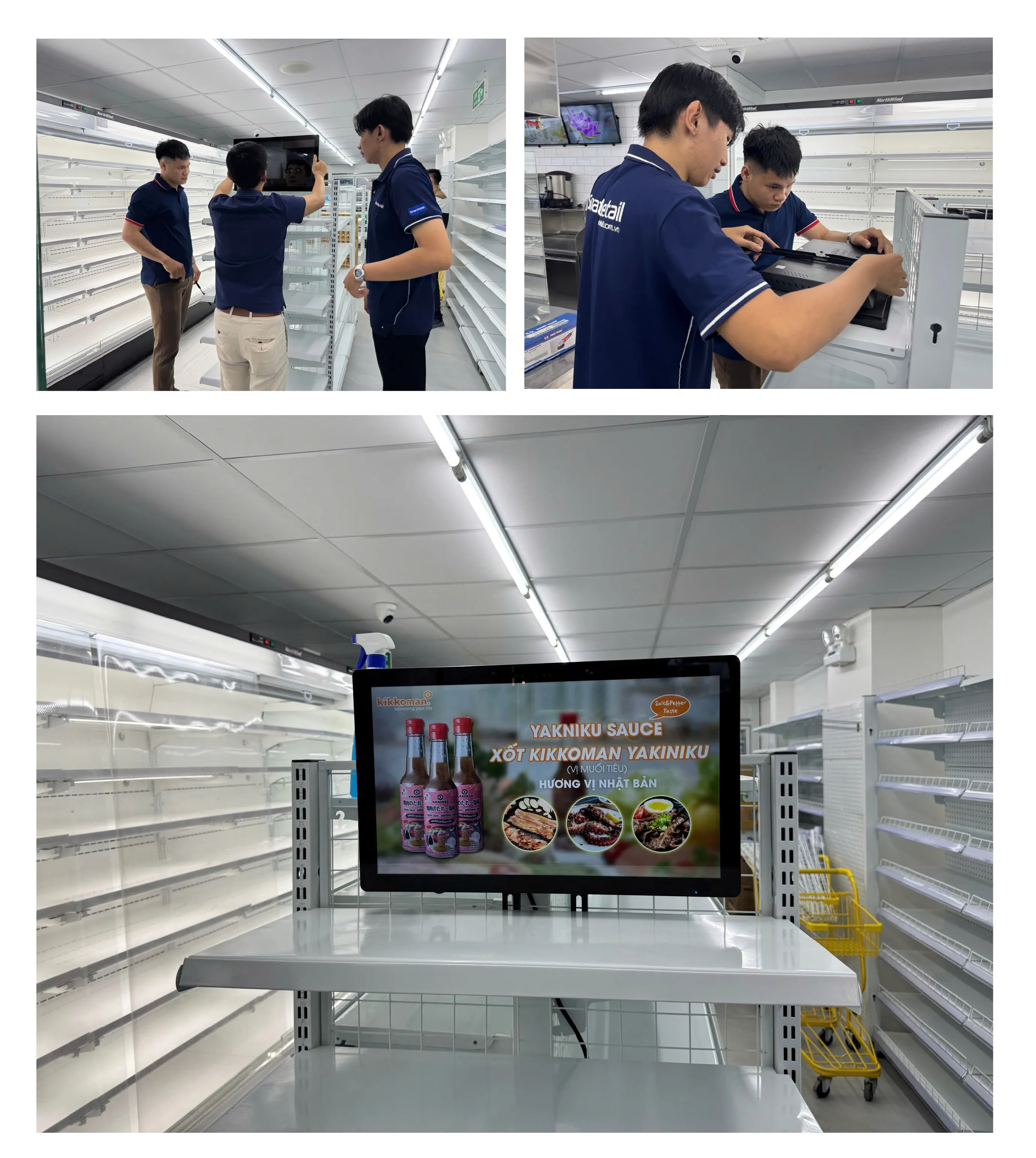 Hình ảnh lắp đặt màn hình quảng cáo treo tường 