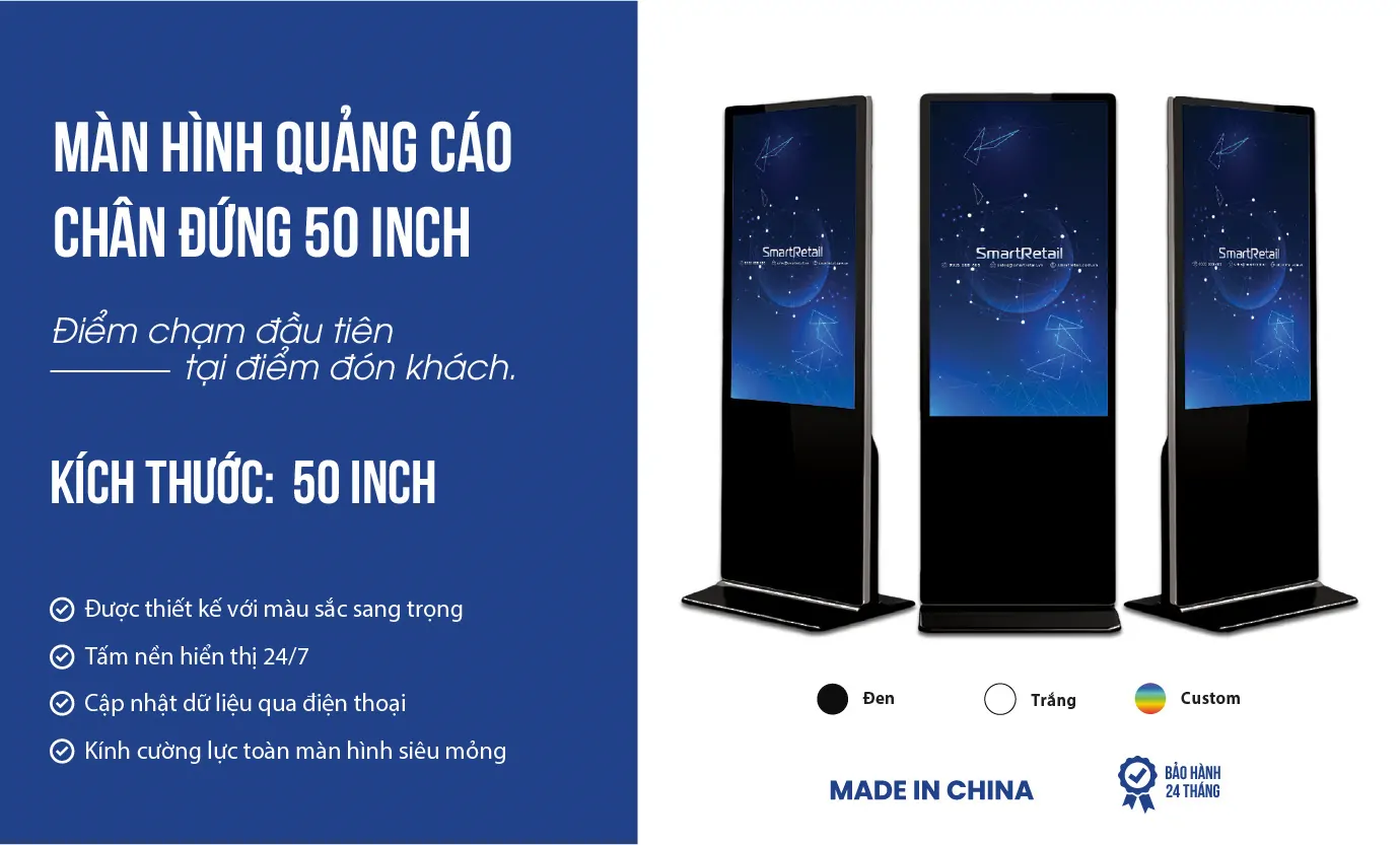 Màn hình quảng cáo chân đứng 50 inch 