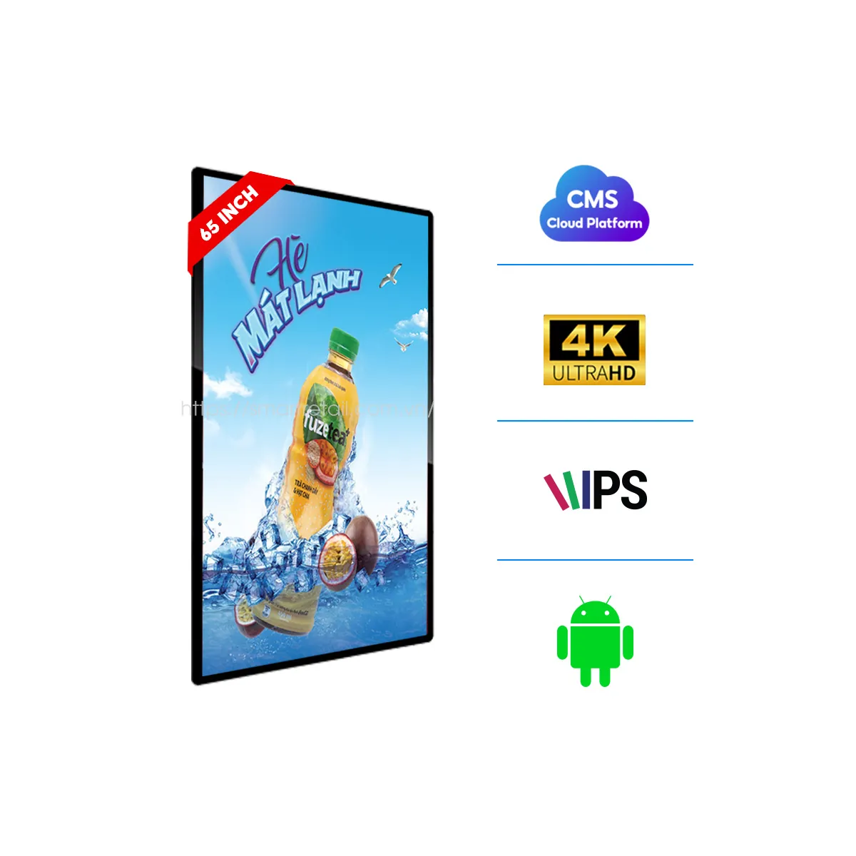 Man Hinh Quang Cao Treo Tuong 65 Inch