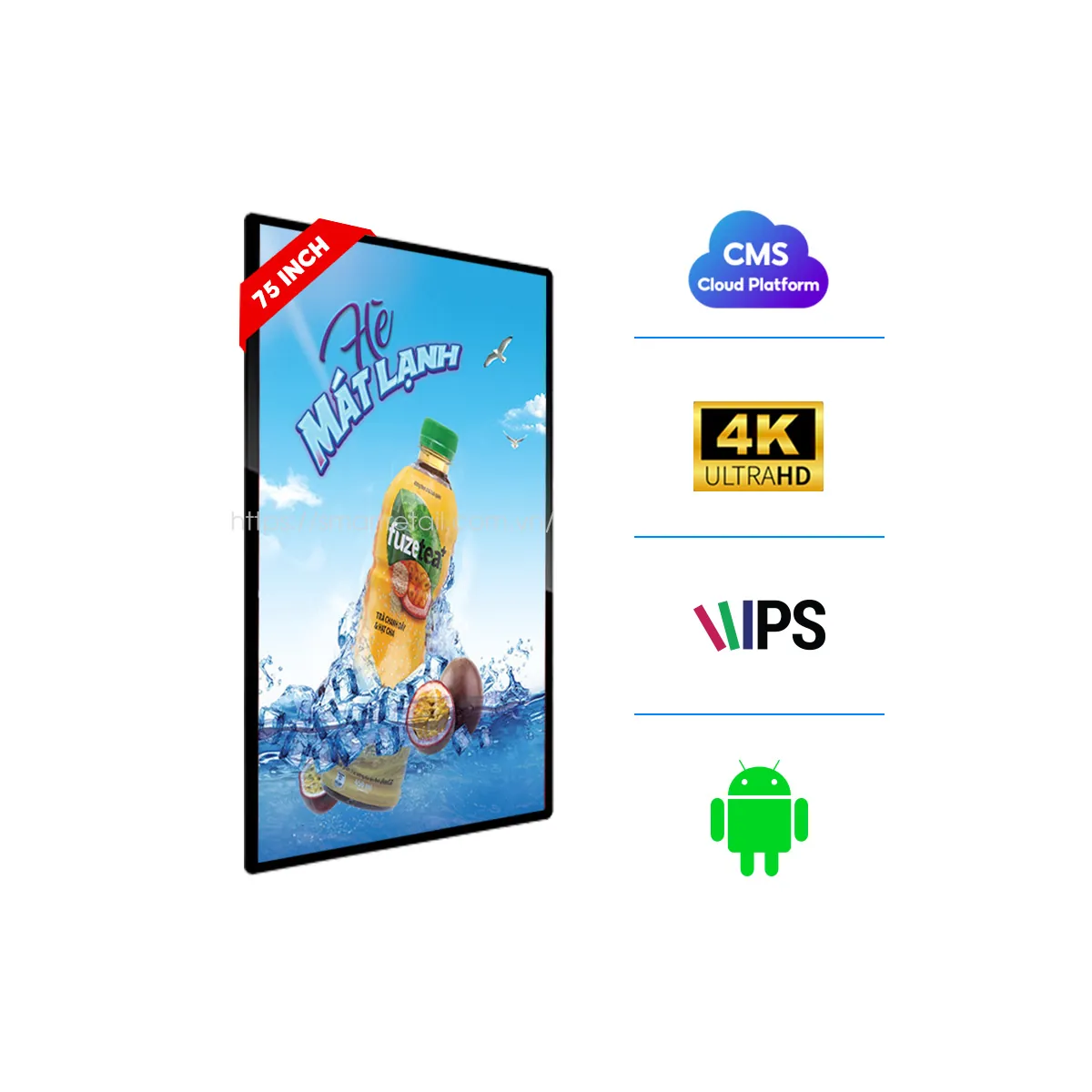 Man Hinh Quang Cao Treo Tuong 75 Inch