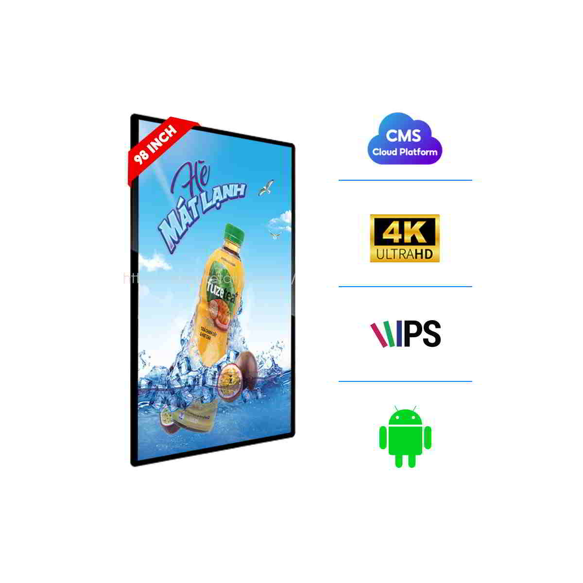 Man Hinh Quang Cao Treo Tuong 98 Inch