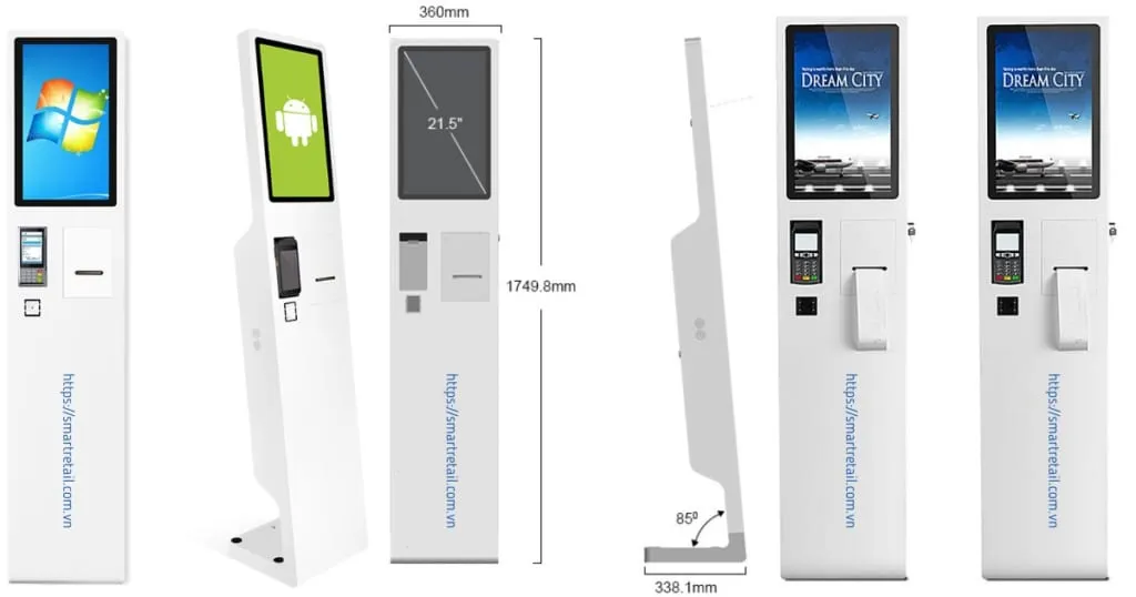 Kiosk bán hàng 32 Inch | Máy bán hàng không tiếp xúc | May bán hàng Self Ordering - SmartRetail