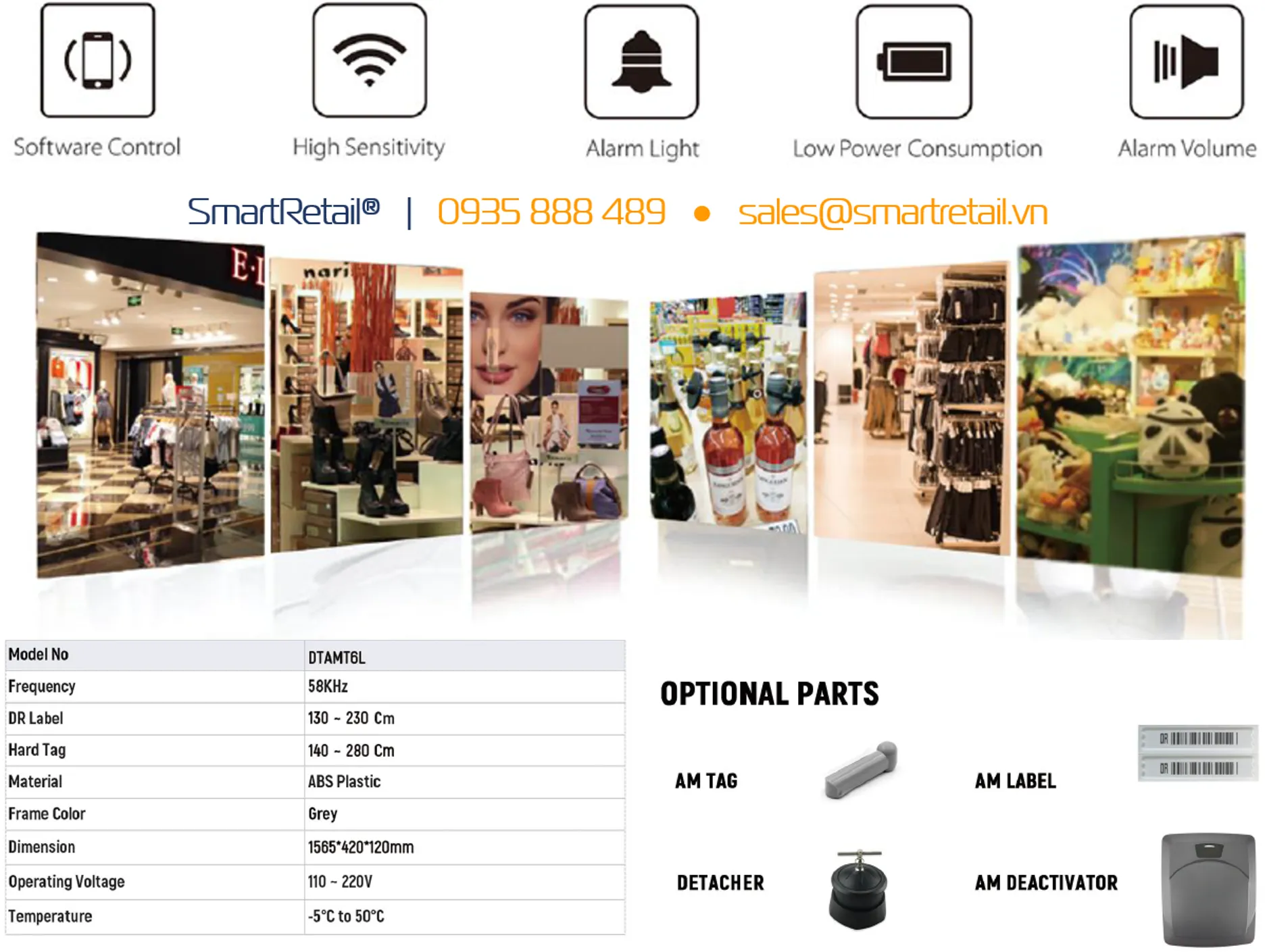 SmartRetail - Hệ thống cổng chống trộm hàng hóa - 0935888489