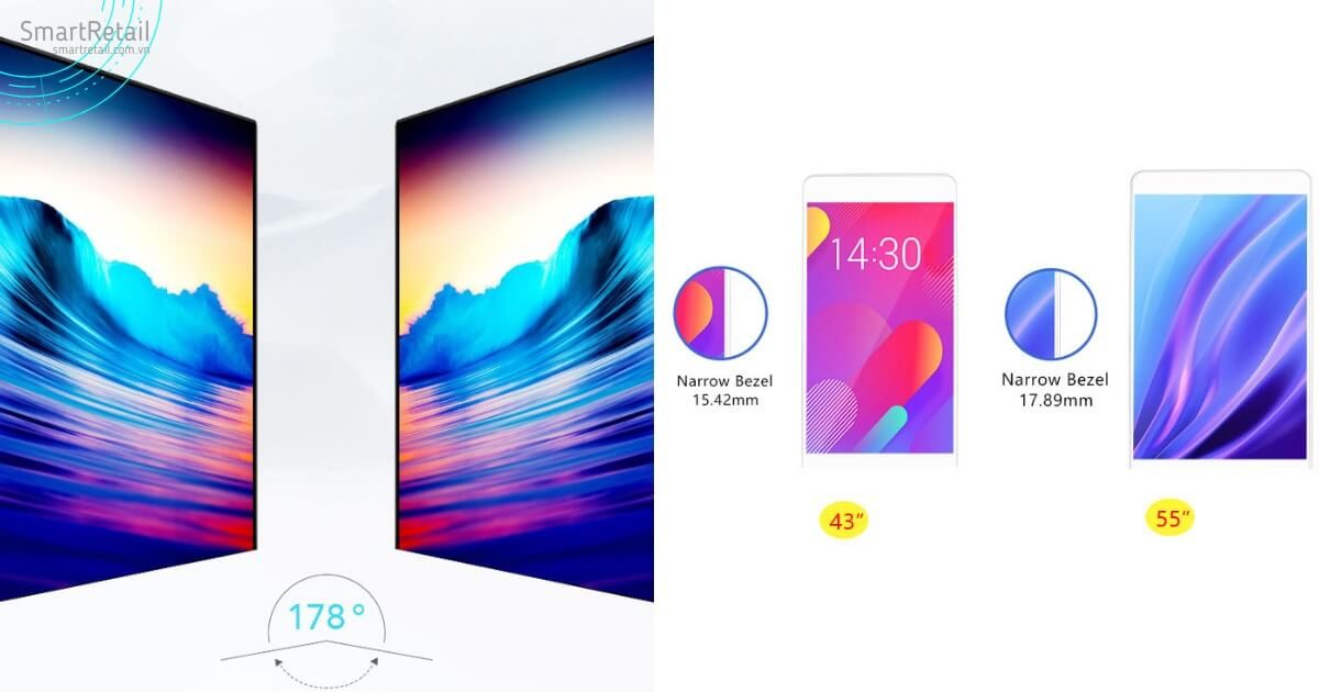 Màn hình LCD chân đứng 55 inch | Màn hình LCD Digital Standee 55 inch - SmartRetail Màn hình quảng cáo chân đứng | Digital Standee | Standee điện tử - SmartRetail