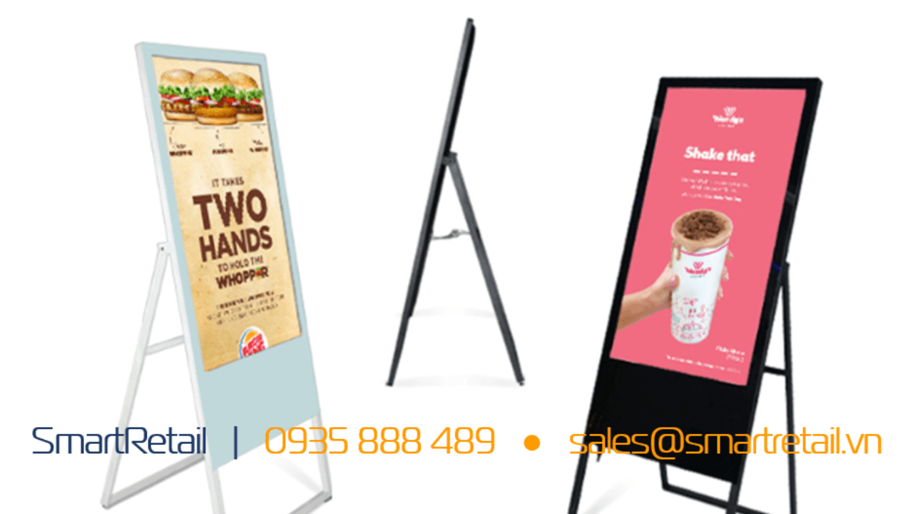 Màn hình quảng cáo LCD chân gấp - 0935888489