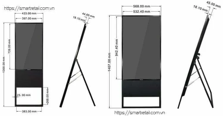 Màn hình quảng cáo Poster 43 inch | Màn hình LCD quảng cáo chân đứng Poster - SmartRetail