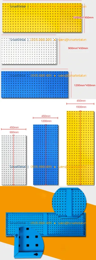 Bảng treo dụng cụ phụ kiện shop SR0945/ Bảng treo dụng cụ cơ khí, bảng treo dụng cụ đồ nghề, bảng treo dụng cụ sửa chữa