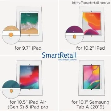 Giá đỡ iPad 9.7 Inch/ iPad 10.2 Inch/ iPad 10.5 Inch/ iPad Gen3/ Samsung 10.1 Inch - SmartRetail
