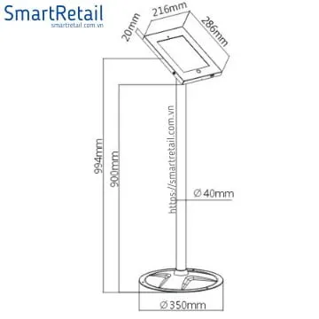 Giá đỡ iPad-Samsung chân đứng | Giá đỡ máy tính bảng chân đứng - SmartRetail
