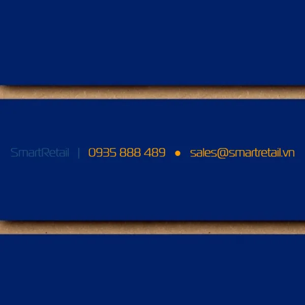 Tấm gỗ Slatwall màu xanh - SmartRetail - 0935888489