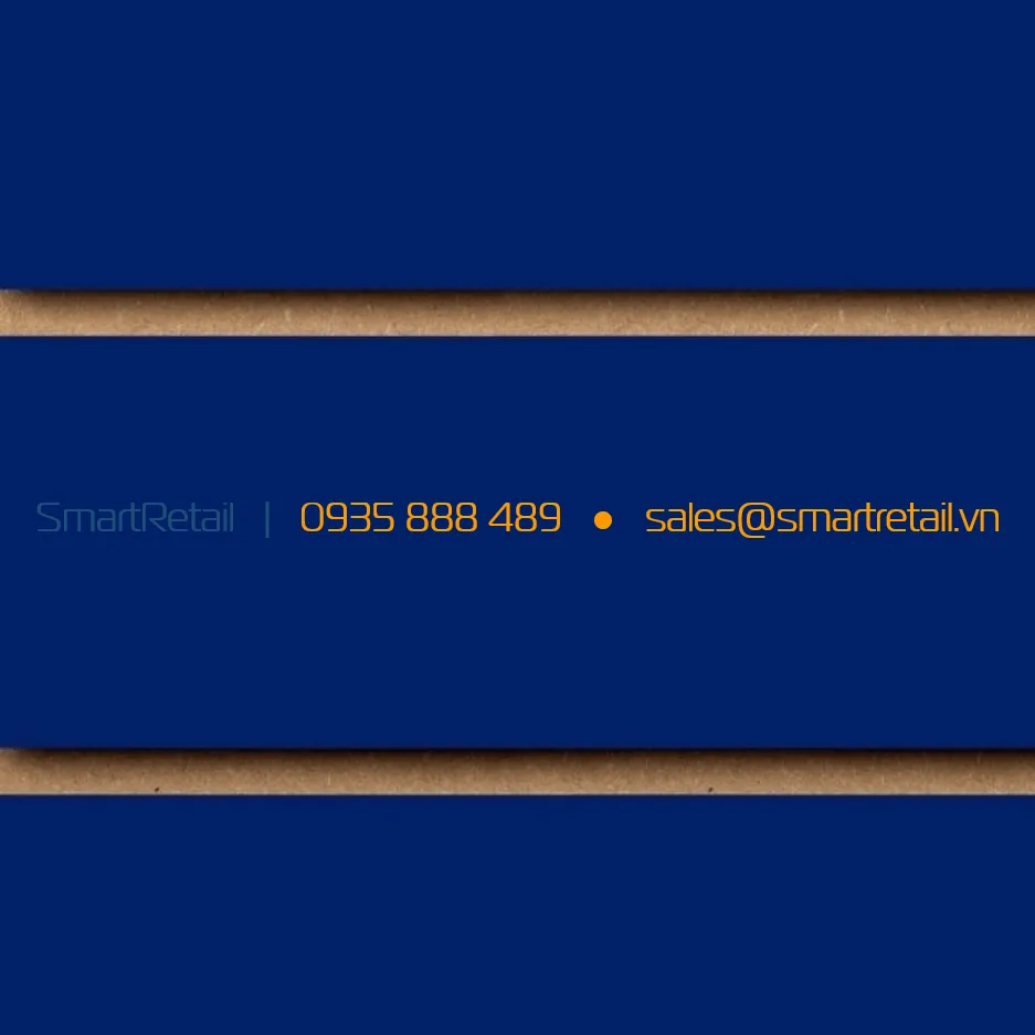 Tấm gỗ Slatwall màu xanh - SmartRetail - 0935888489