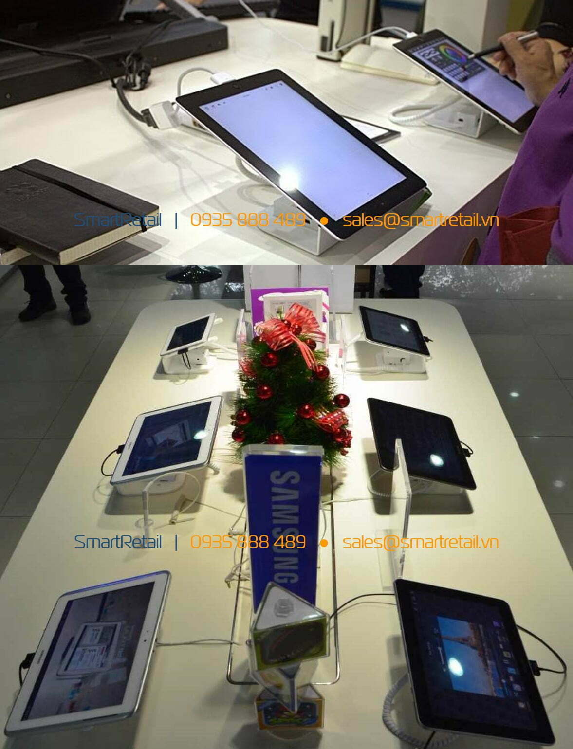 Thiết bị chống trộm máy tính bảng trưng bày | Chống trộm trưng bày Tablet - SmartRetail