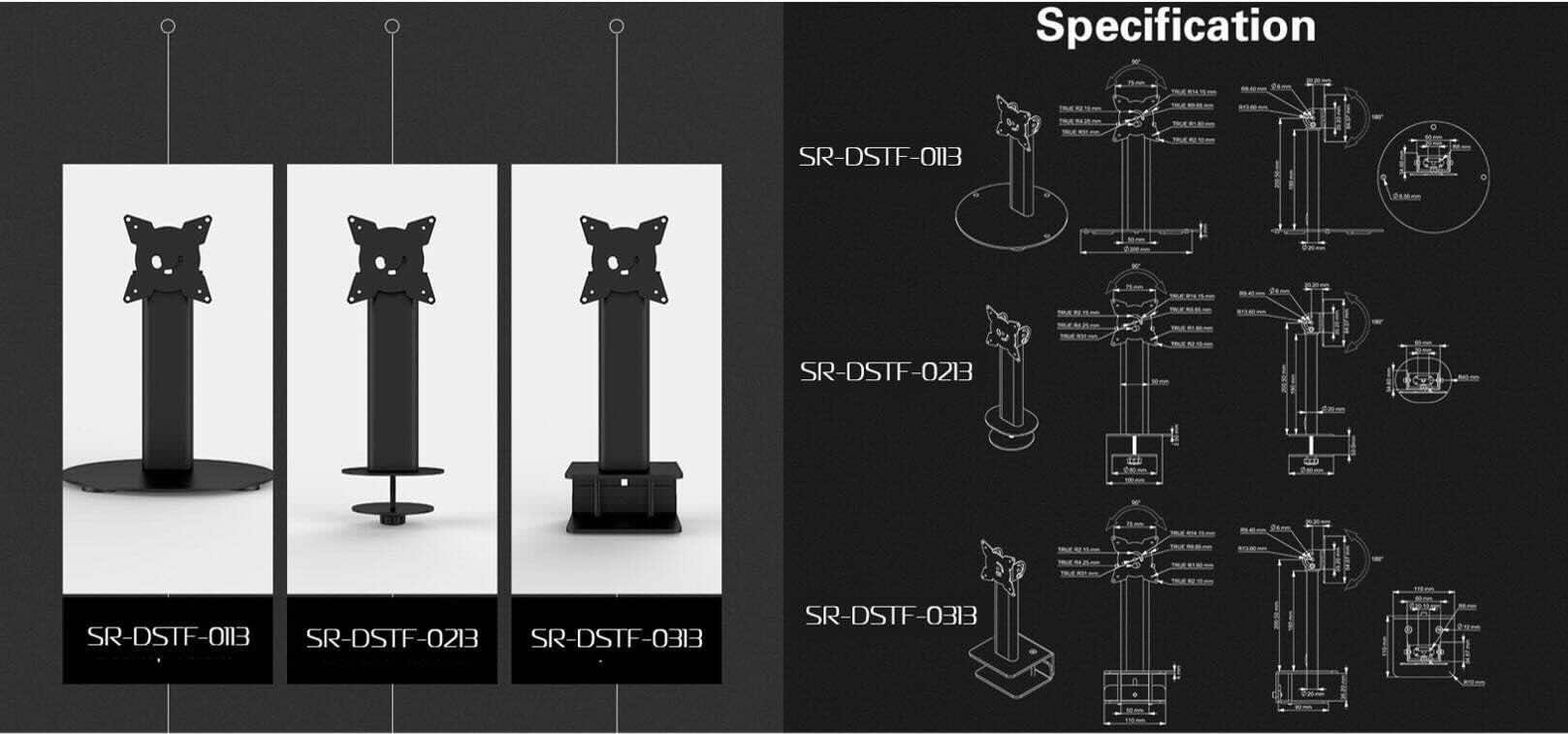 Giá đỡ máy tính bảng trên bàn đa năng SR-DSTF-0113 15 Giá đỡ máy tính bảng trên bàn đa năng | SmartRetail