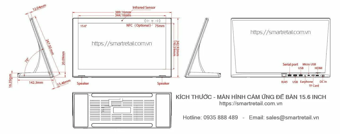 Màn hình cảm ứng để bàn LG15 - IPS LCD 15.6 inch - SmartRetail