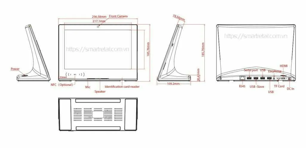 Màn hình cảm ứng LG10 để bàn 10.1 inch - SmartRetail