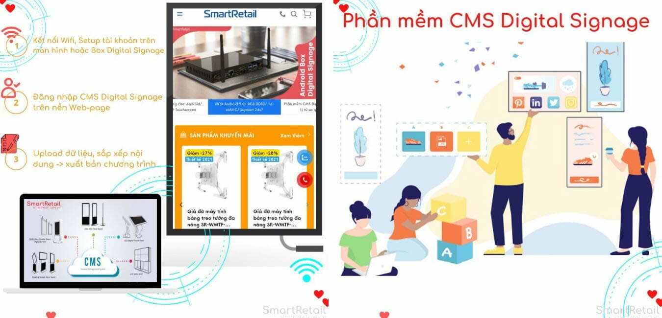 Digital Signage Software - Giải pháp quản lý hệ thống màn hình quảng cáo | SmartRetail CMS Digital Signage Software | Giải pháp quản lý hệ thống màn hình quảng cáo | SmartRetail