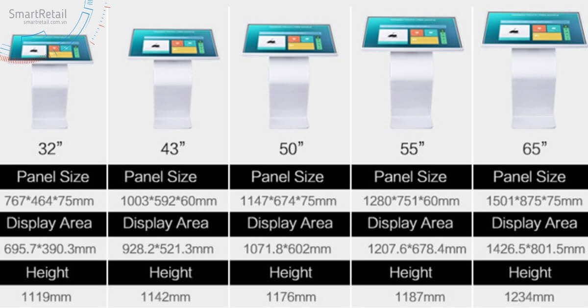 Màn hình chân quỳ 50 inch | Màn hình quảng cáo chân quỳ 50 inch | Màn hình cảm ứng LG 50 inch - SmartRetail Màn hình quảng cáo chân quỳ | Màn hình quảng cáo cảm ứng chân quỳ - SmartRetail