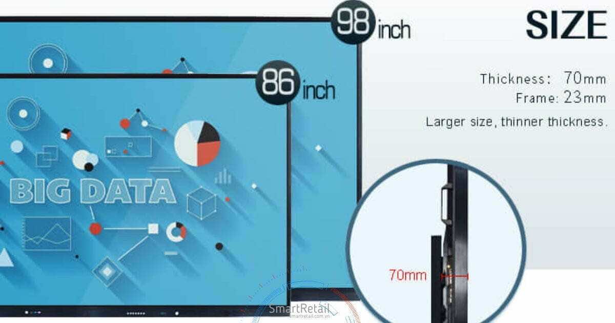 Màn hình tương tác thông minh 86 Inches | Màn hình cảm ứng tương tác 86 Inches | Interactive Smart Board - SmartRetail Màn hình tương tác | Màn hình cảm ứng tương tác thông minh - SmartRetail