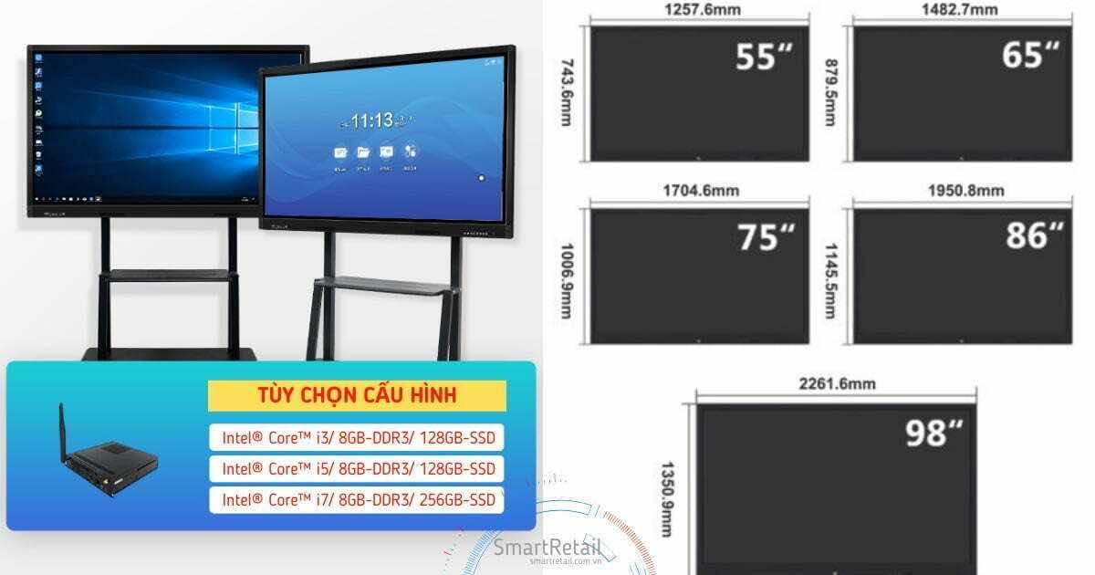 Màn hình tương tác thông minh 86 Inches | Màn hình cảm ứng tương tác 86 Inches | Interactive Smart Board - SmartRetail Màn hình tương tác | Interactive Smart Board Panel | Màn hình cảm ứng tương tác - SmartRetail