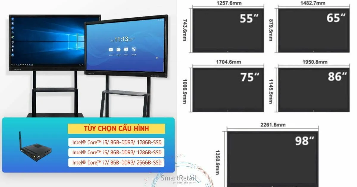 Màn hình tương tác | Interactive Smart Board Panel | Màn hình cảm ứng tương tác - SmartRetail