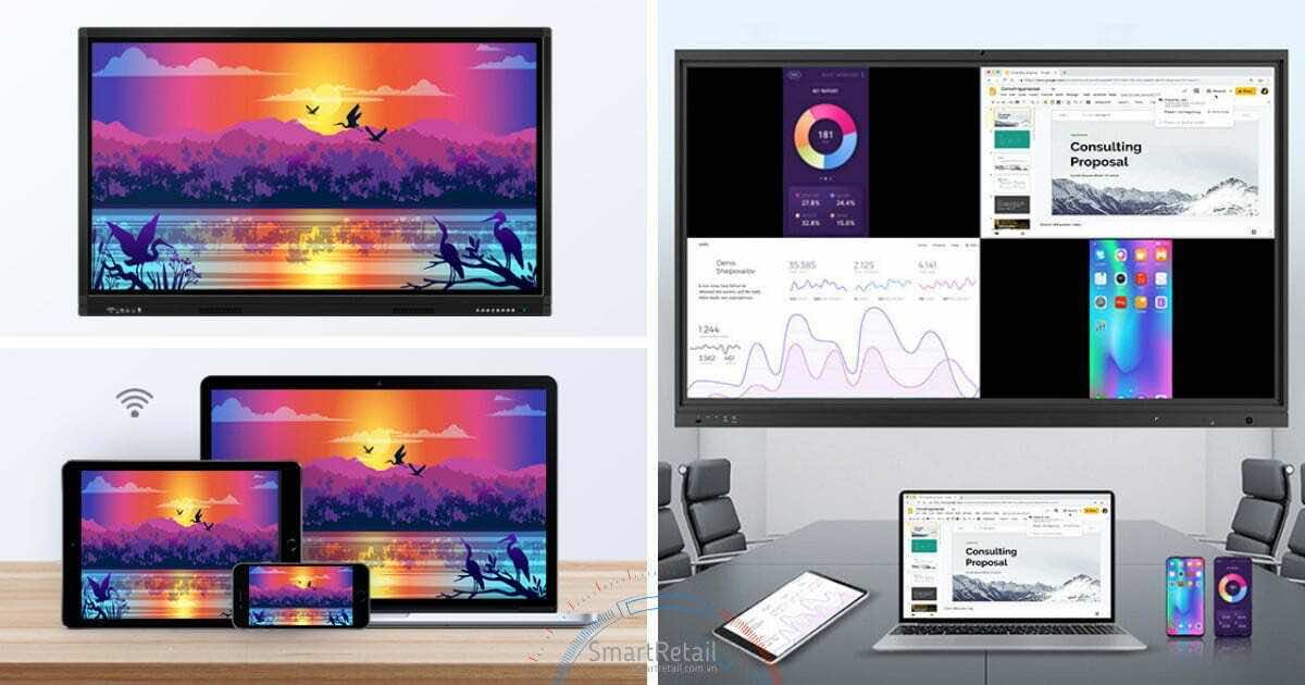 Màn hình tương tác thông minh 86 Inches | Màn hình cảm ứng tương tác 86 Inches | Interactive Smart Board - SmartRetail Màn hình tương tác | Interactive Smart Board Panel | Màn hình cảm ứng tương tác - SmartRetail