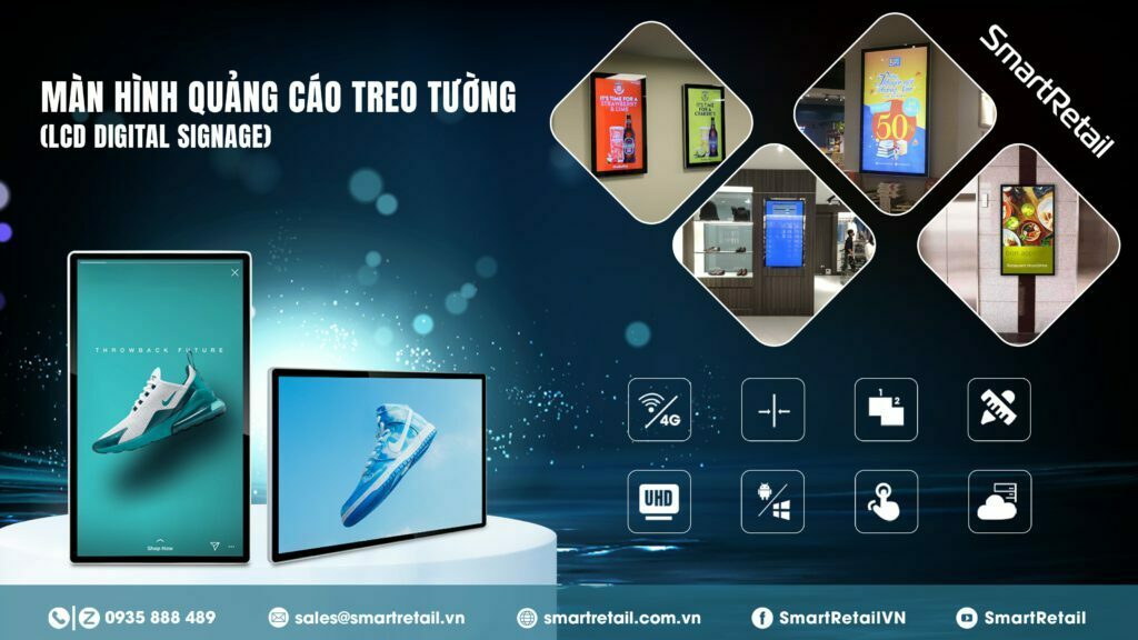 Màn hình quảng cáo treo tường giá rẻ TPHCM (LCD Digital Signage) - SmartRetail