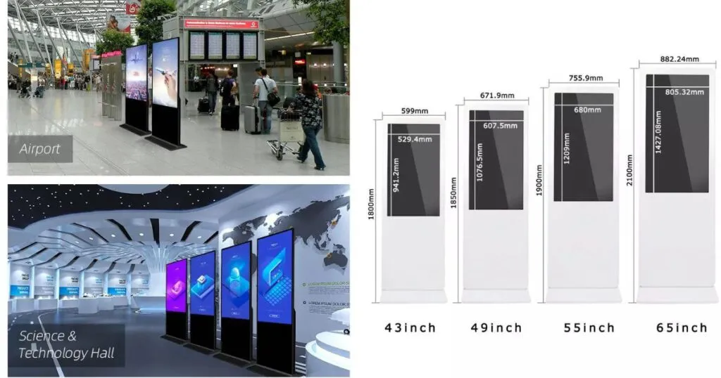 Màn hình Standee điện tử 50 Inch | Màn hình quảng cáo chân đứng - SmartRetail