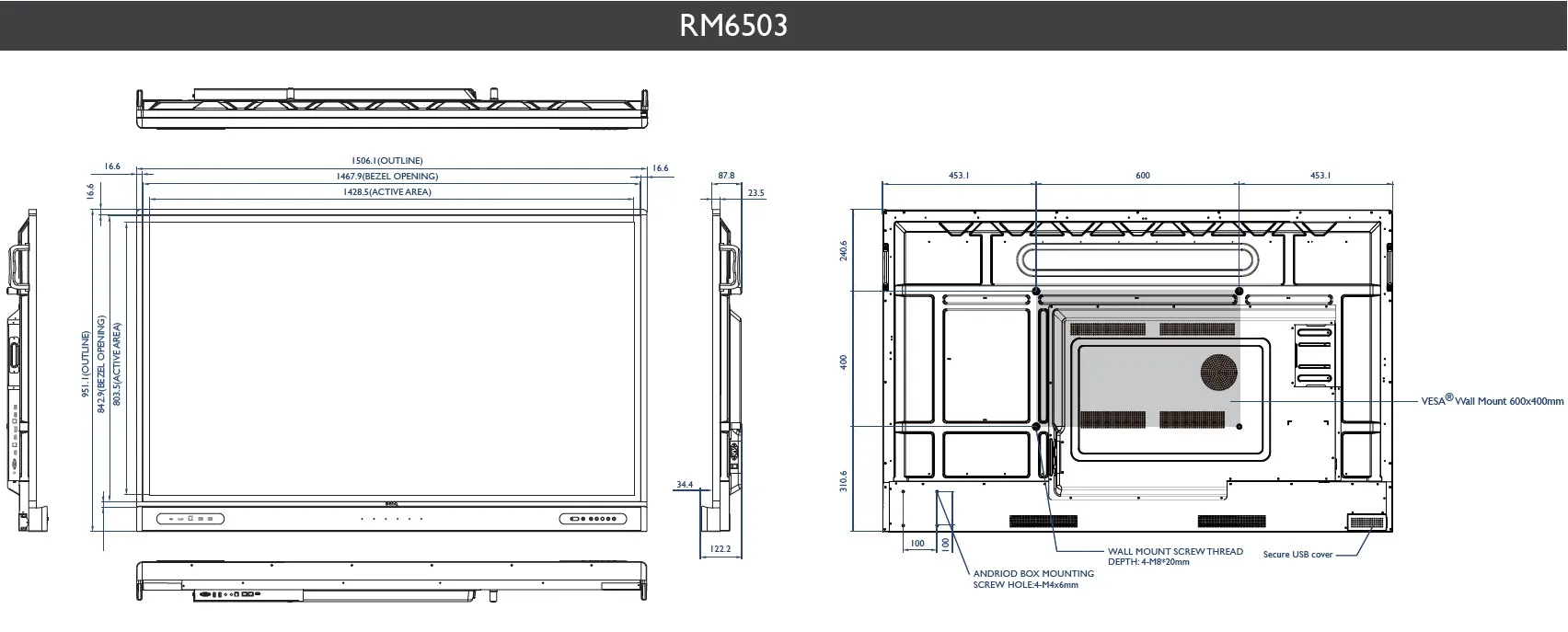 Màn hình tương tác thông minh BenQ 65 Inch - SmartRetail