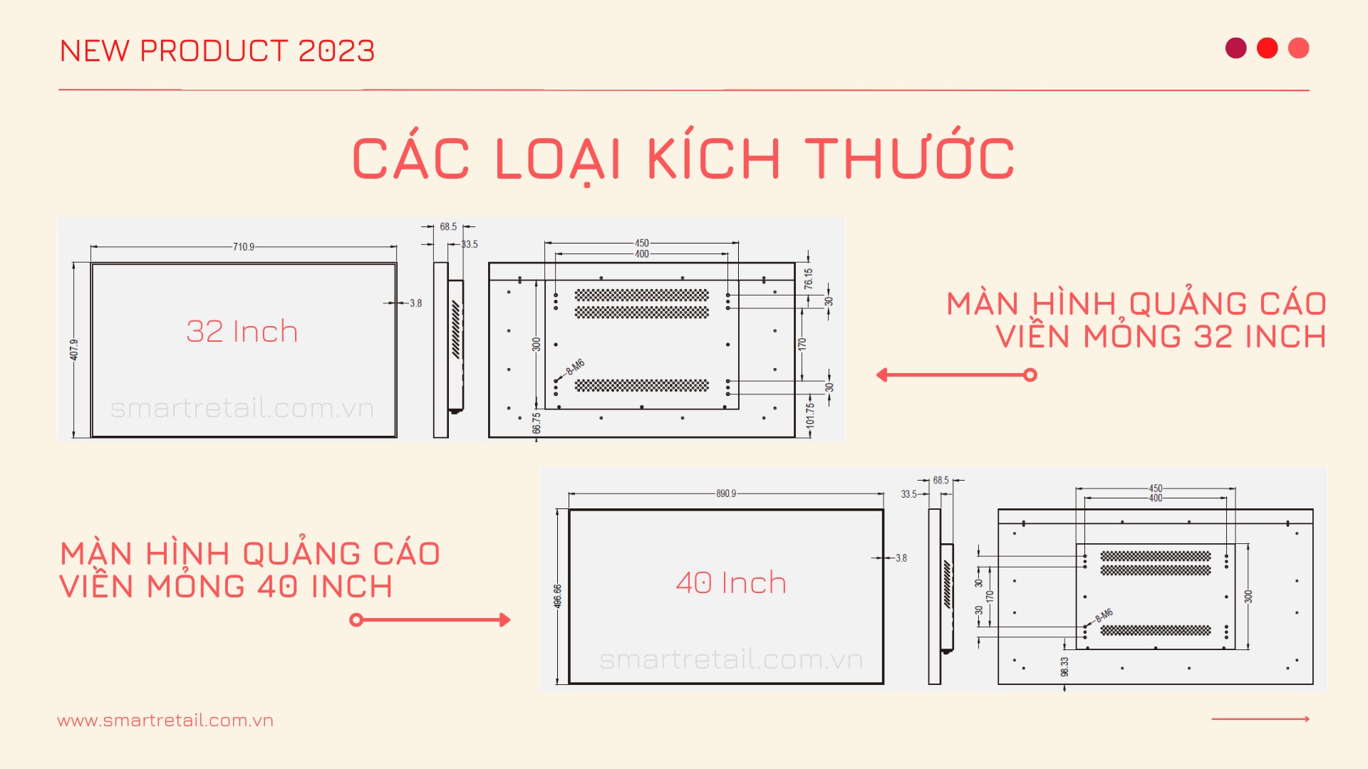 Màn hình LCD quảng cáo viền mỏng - SmartRetail