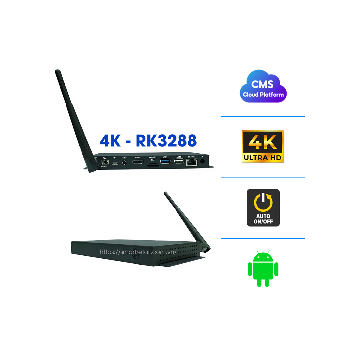 Android Box Digital Signage 4k 3288 | SmartRetail