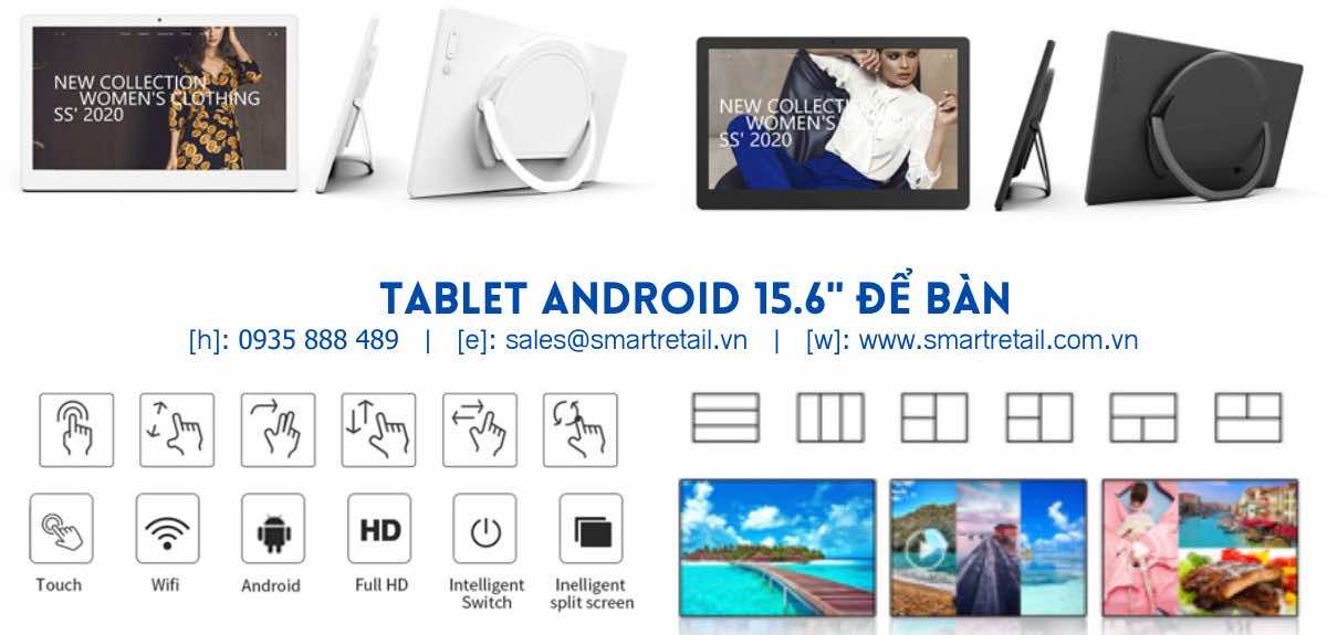 Android Tablet RK3399/ Máy tính bảng màn hình lớn 15.6 Inch - SmartRetail