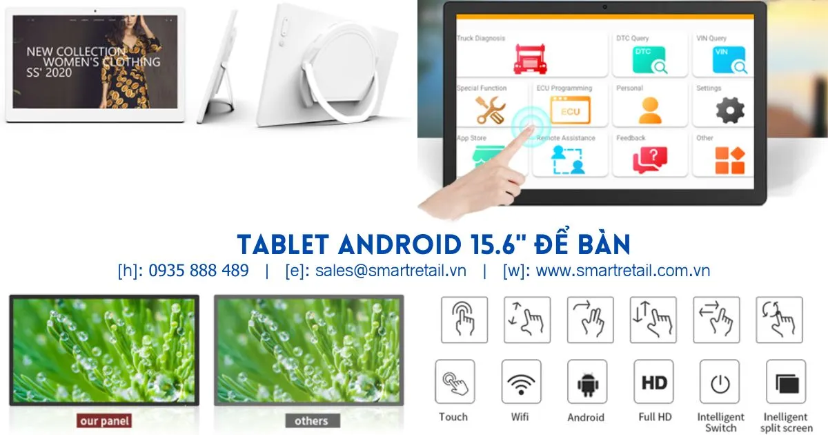 Tablet Android RK3288/ Máy tính bảng màn hình 15.6 Inch - SmartRetail