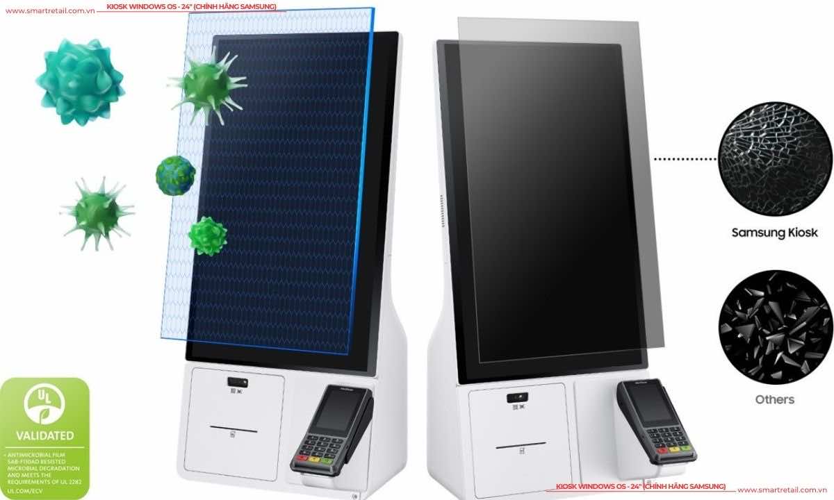 Samsung Kiosk Windows OS màn hình cảm ứng 24 Inch | Kiosk Self Ordering 24" chính hãng SAMSUNG - SmartRetail