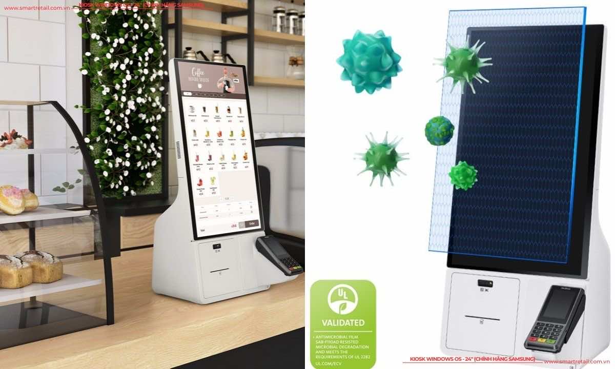Samsung Kiosk Windows OS màn hình cảm ứng 24 Inch | Kiosk Self Ordering 24" chính hãng SAMSUNG - SmartRetail