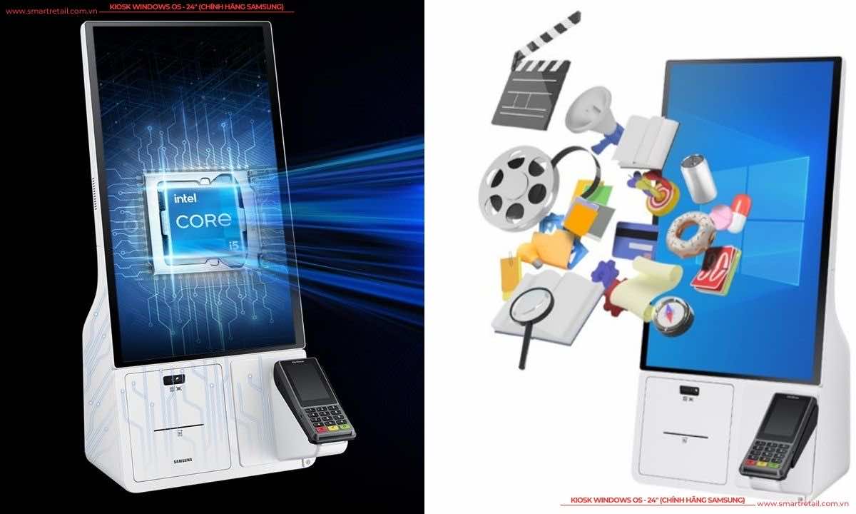 Samsung Kiosk Windows OS màn hình cảm ứng 24 Inch | Kiosk Self Ordering 24" chính hãng SAMSUNG - SmartRetail