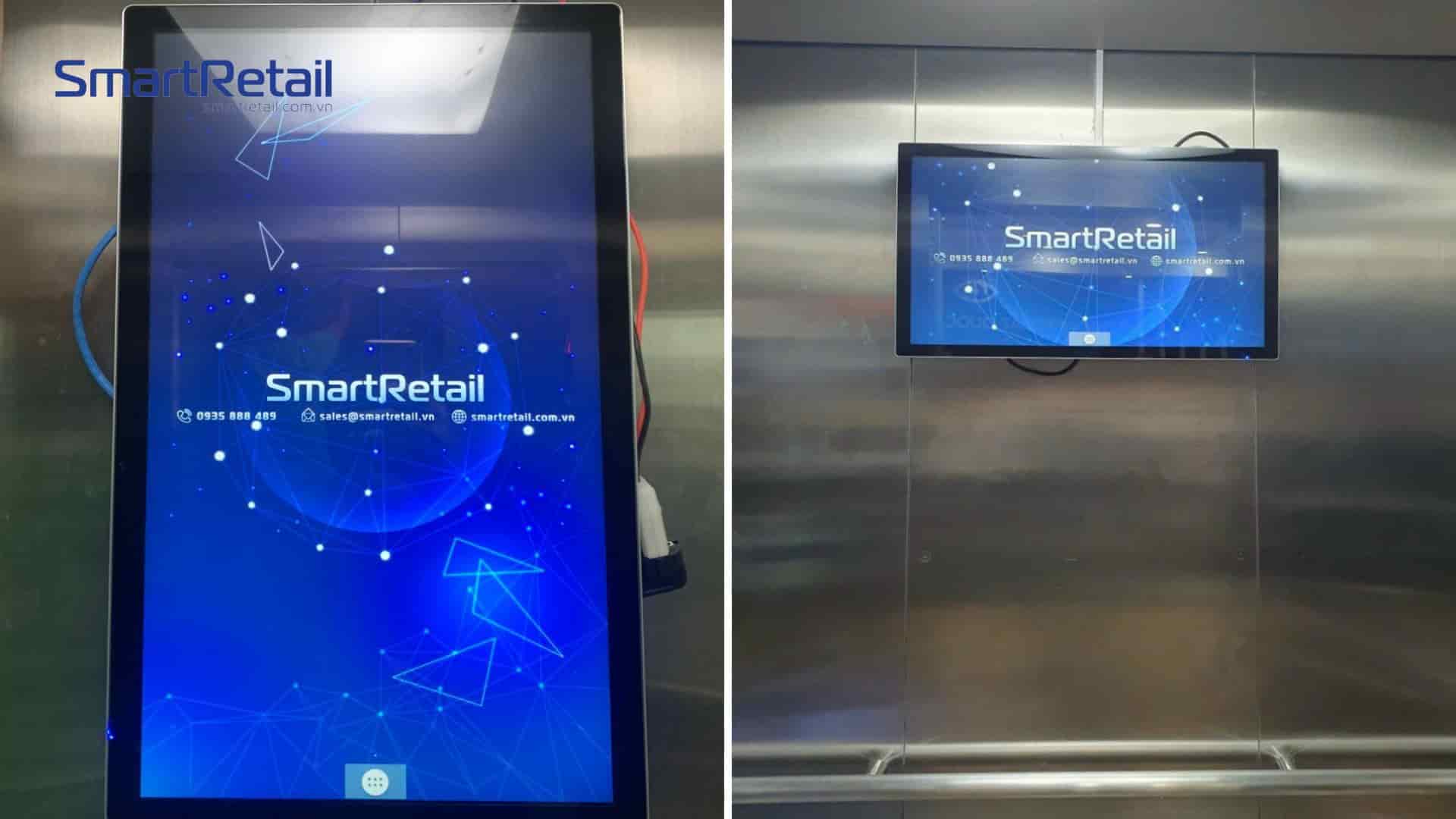 giá màn hình quảng cáo trong thang máy
