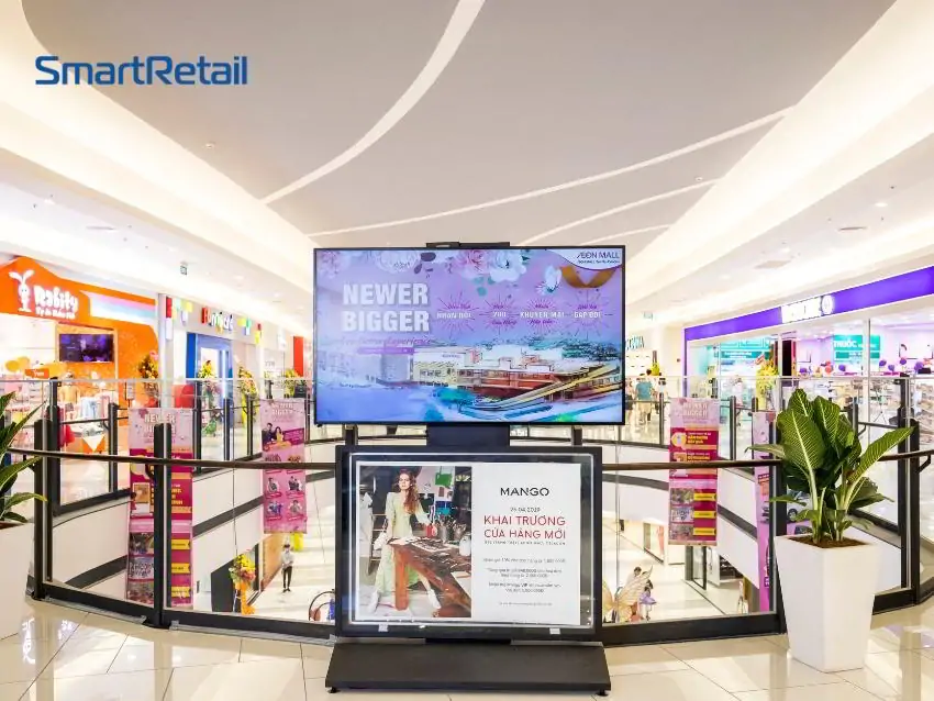 SmartRetail phân phối và lắp đặt màn hình LCD uy tín, chất lượng tại các trung tâm thương mại