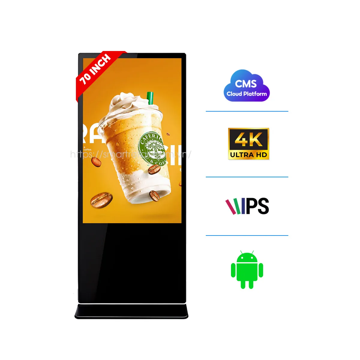 Man Hinh Quang Cao Chan Dung Lcd Digital Signage 70 Inch