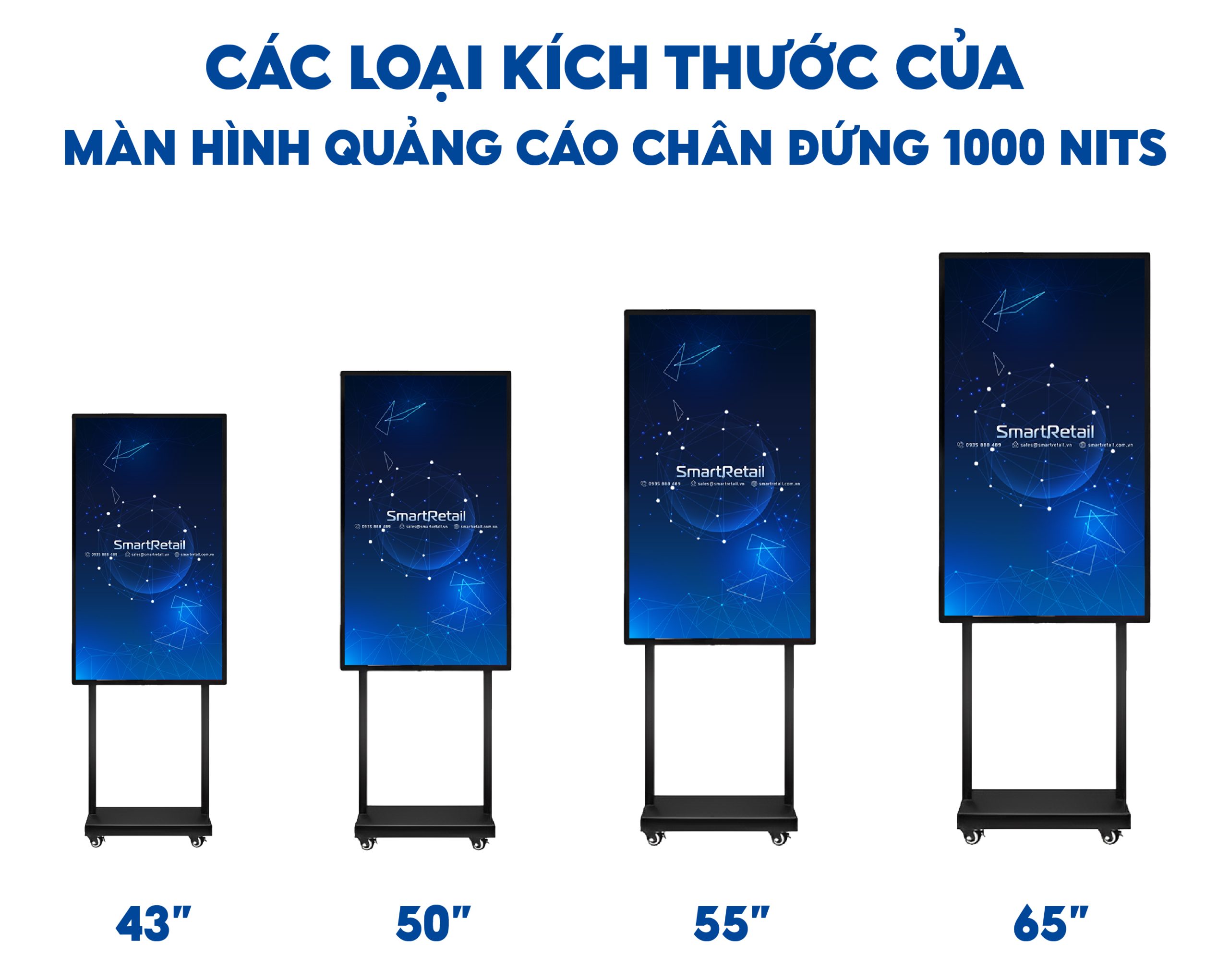 Man Hinh Quang Cao | Man Hinh Chan Dung 1000 Nits | Smartretail