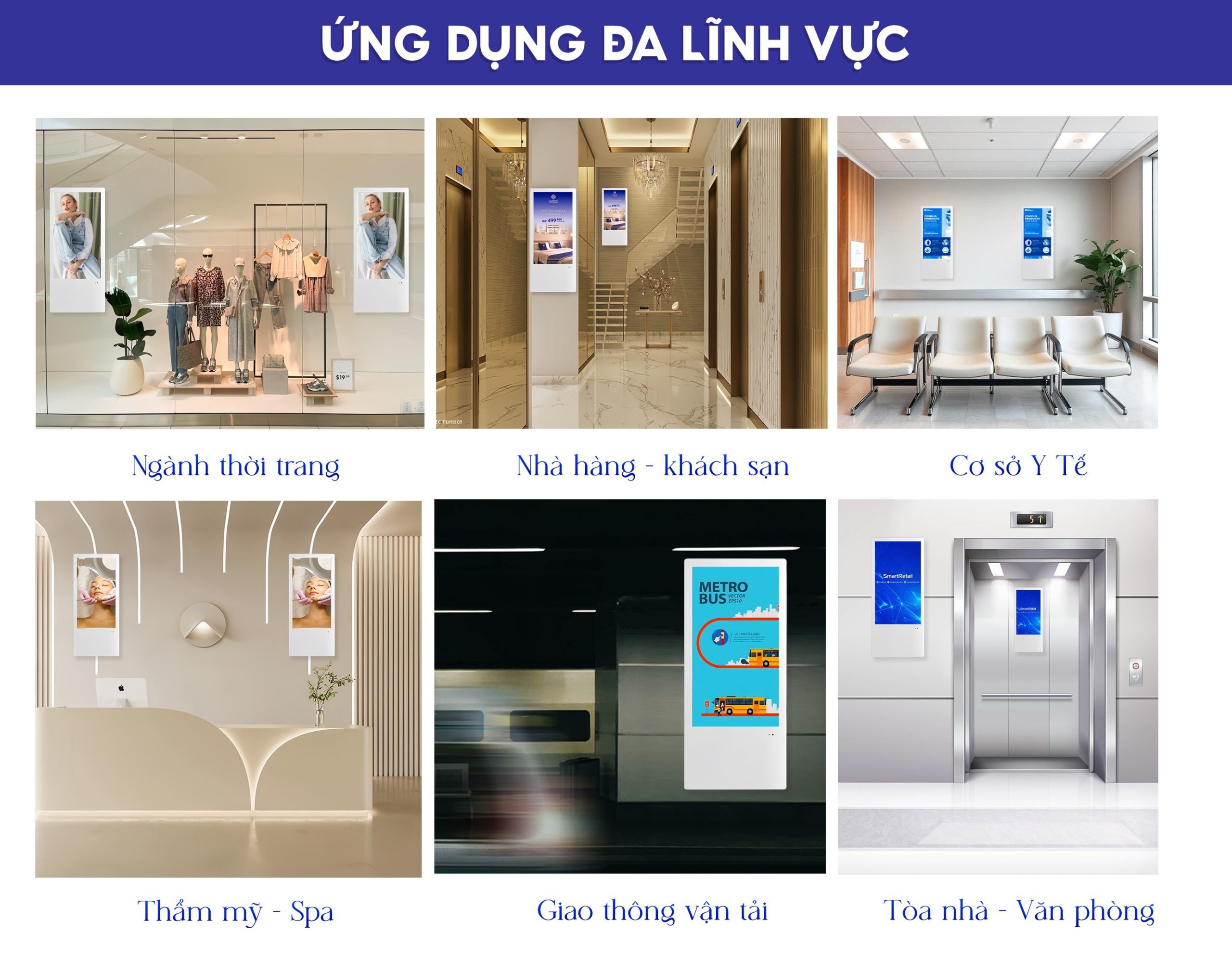 Man Hinh Quang Cao | Man Hinh Quang Cao Thang May | Man Hinh Elevator Smartretail