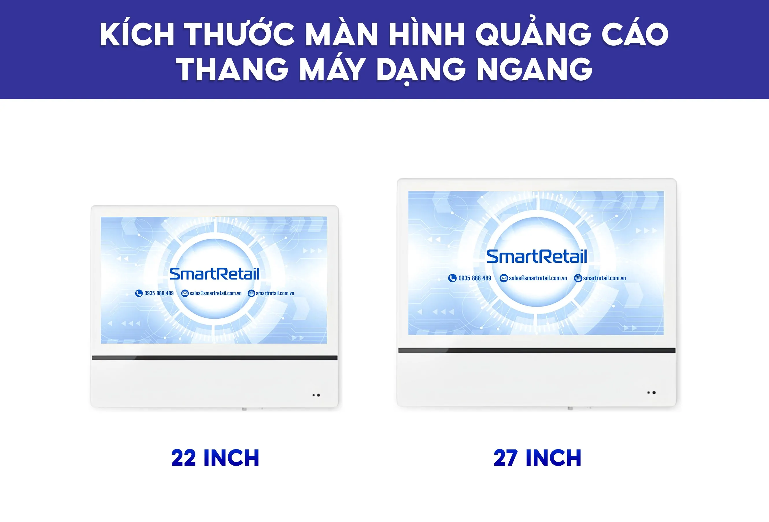 Man Hinh Quang Cao | Man Hinh Quang Cao Thang May | Man Hinh Elevator Ngang Smartretail