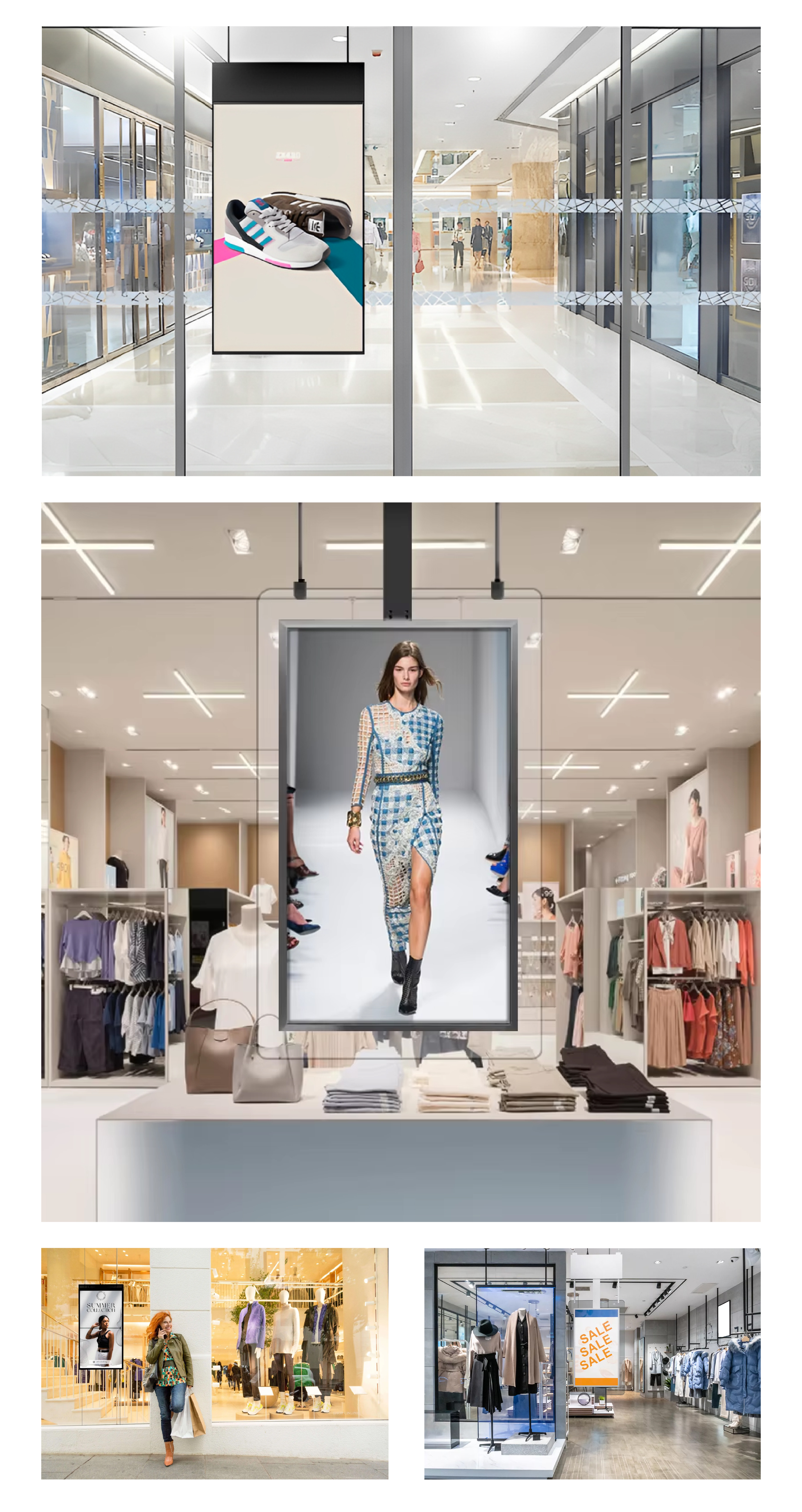 Man Hinh Quang Cao | Man Hinh Treo Tran | Man Hinh Treo Tran Hai Mat | Smartretail