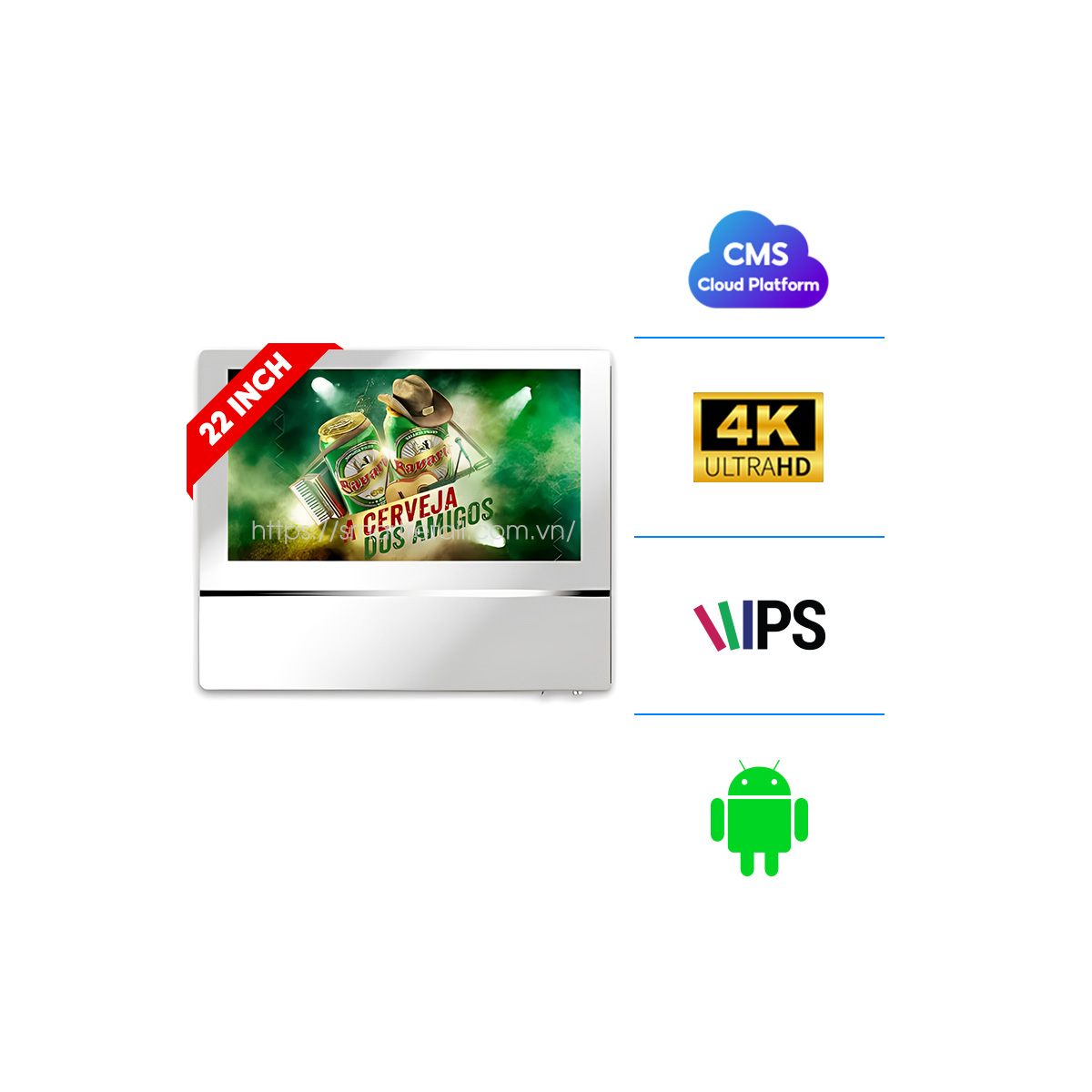 Màn hình quảng cáo thang máy 22 inch | Digital Signage