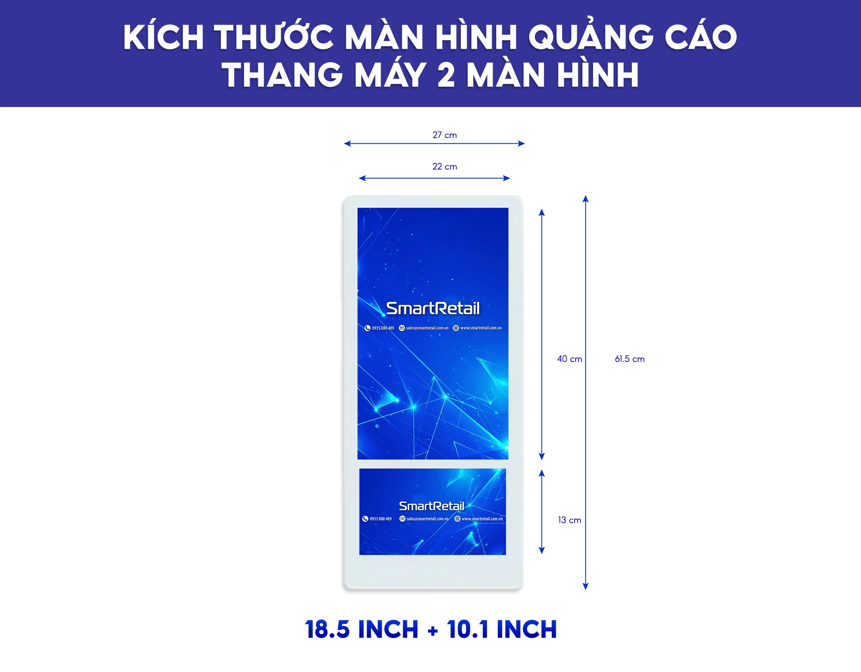 Màn Hình Quảng Cáo Thang Máy Elevator 2 Màn Smartretail 3