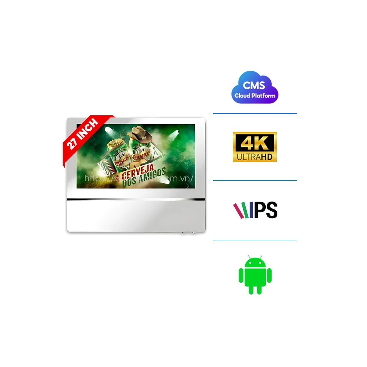 Màn hình quảng cáo thang máy 27 inch | Digital Signage