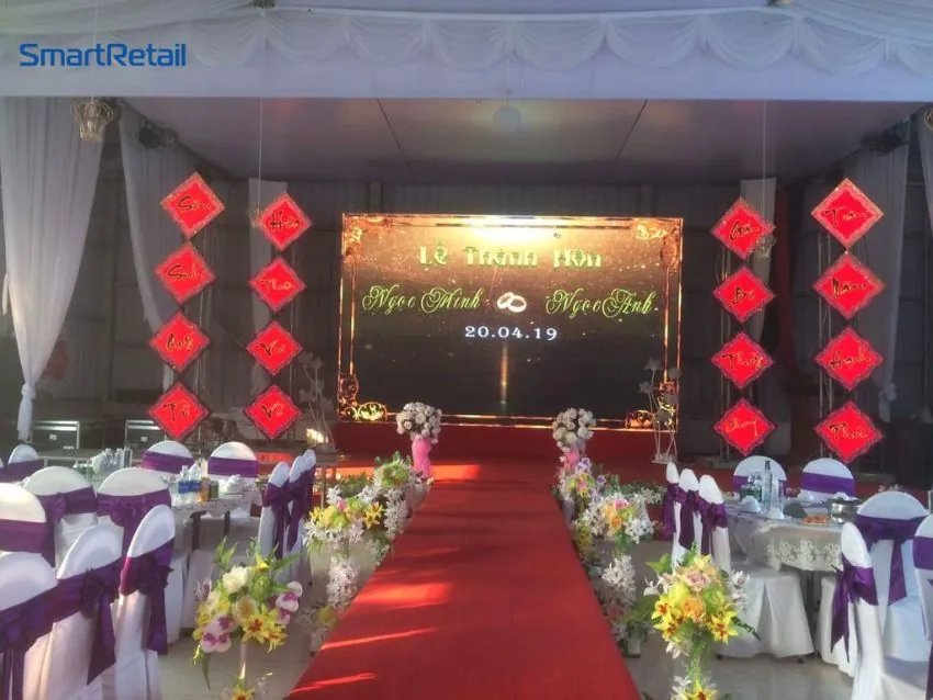 hướng dẫn sử dụng màn hình led tiệc cưới